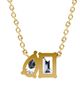 Vrai Vrai Toi et Moi Necklace in 14K Gold, 0.75ctw Emerald & Pear Lab Created Diamonds - 3