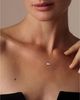 Vrai Vrai Toi et Moi Necklace in 14K Gold, 0.75ctw Emerald & Pear Lab Created Diamonds - 4