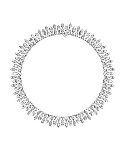 Vrai Vrai Trillion Cascade Necklace in 14K White Gold, 33ctw Trillion Lab Grown Diamonds