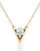 Vrai Vrai V Solitaire Necklace in 14K Yellow Gold, .50ctw Round Brilliant Lab Grown Diamond, 16-18" - 1