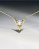Vrai Vrai V Solitaire Necklace in 14K Yellow Gold, .50ctw Round Brilliant Lab Grown Diamond, 16-18" - 2