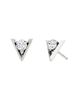 Vrai Vrai V Solitaire Studs in 14K White Gold, .50ctw Brilliant Round Lab Grown Diamonds - 1