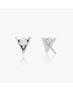 Vrai Vrai V Solitaire Studs in 14K White Gold, .50ctw Brilliant Round Lab Grown Diamonds - 5