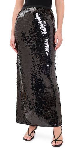 VRG GRL VRG GRL Devyn Sequin Midi Skirt Midnight