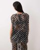 Vrg Grl VRG GRL embellished short sleeve mesh top in black-Neutral - 4