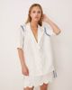 Vrg Grl VRG GRL gigi scallop edge linen shirt in white - part of a set - 1