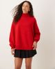 Vrg Grl VRG GRL high collared long sleeve sweater in red - 1