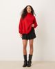 Vrg Grl VRG GRL high collared long sleeve sweater in red - 2