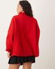 Vrg Grl VRG GRL high collared long sleeve sweater in red - 3