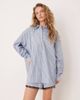 Vrg Grl VRG GRL june striped oversized shirt in blue - 1