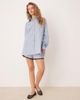 Vrg Grl VRG GRL june striped oversized shirt in blue - 3