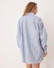 Vrg Grl VRG GRL june striped oversized shirt in blue - 4