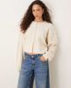 Vrg Grl VRG GRL textured cardigan in cream-Blue - 1