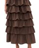 VRG GRL VRG GRL Thalia Midi Skirt Chocolate - 1