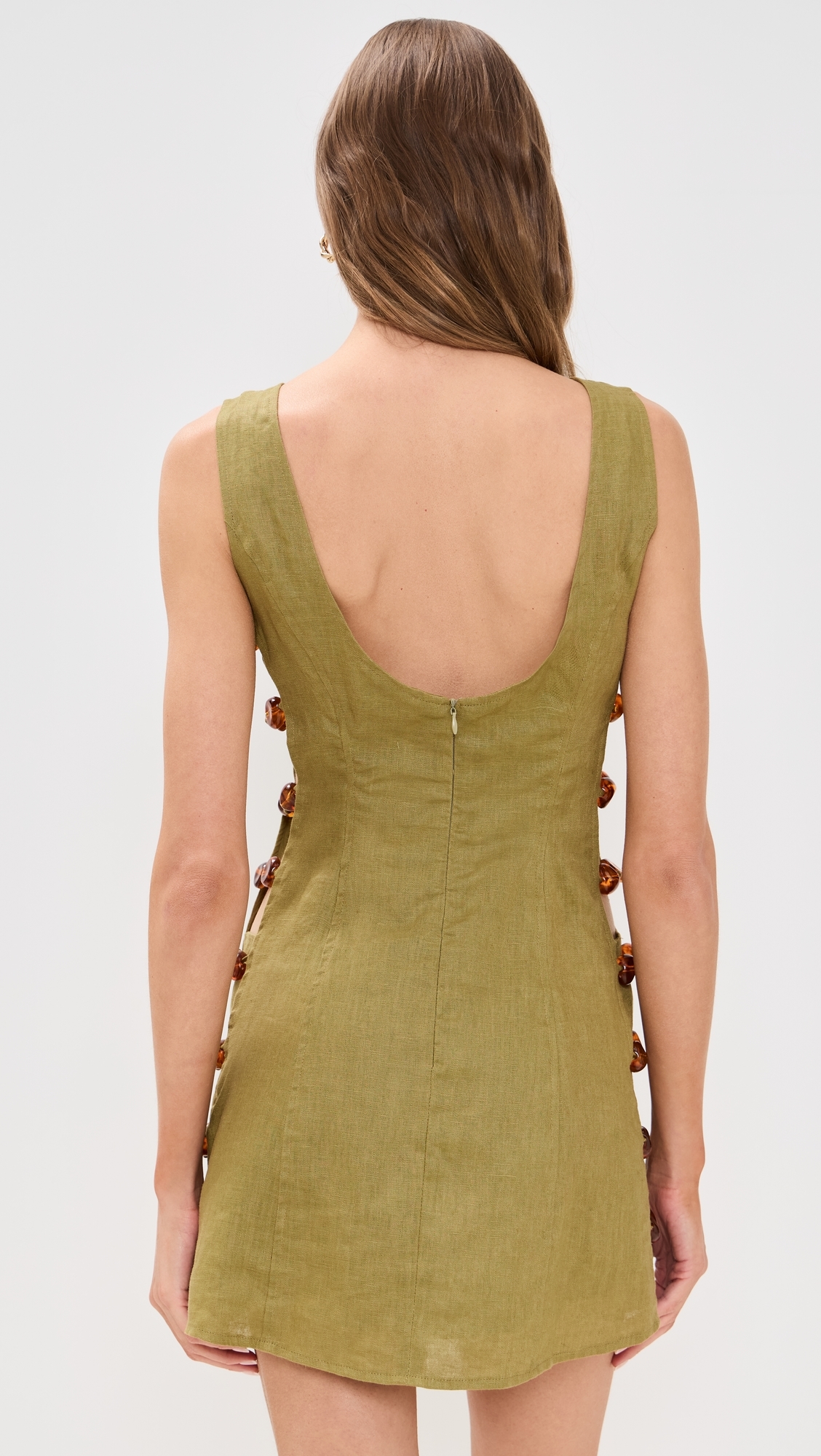 chinese dress ladies Tia Linen Mini Dress Blush  VRG GRL