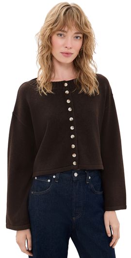 VRG GRL VRG GRL Tori Knit Cardigan Brown