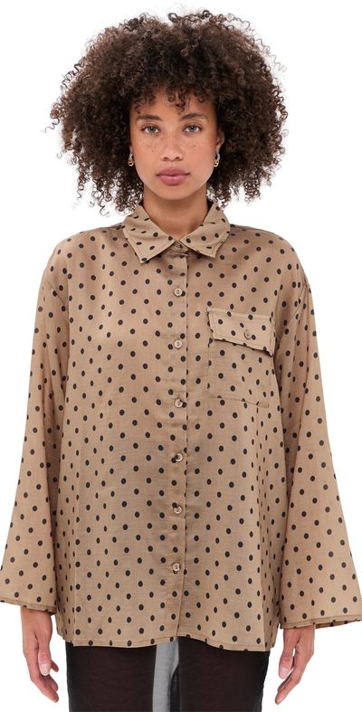 VRG GRL VRG GRL Vale Button Down Shirt Polka Dot