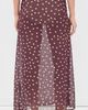 VRG GRL VRG GRL Vilma Sheer Polka Dot Maxi Skirt Wine Polka Dot - 3