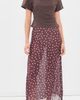 VRG GRL VRG GRL Vilma Sheer Polka Dot Maxi Skirt Wine Polka Dot - 5