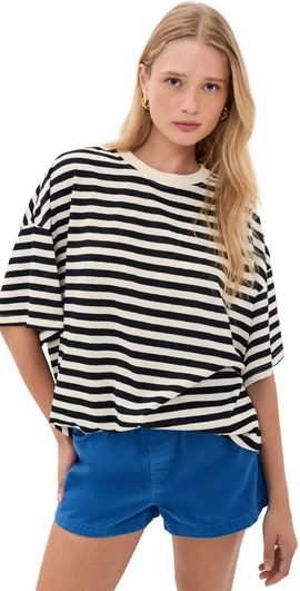 VRG GRL VRG GRL Willow Stripe Tee Black Stripe