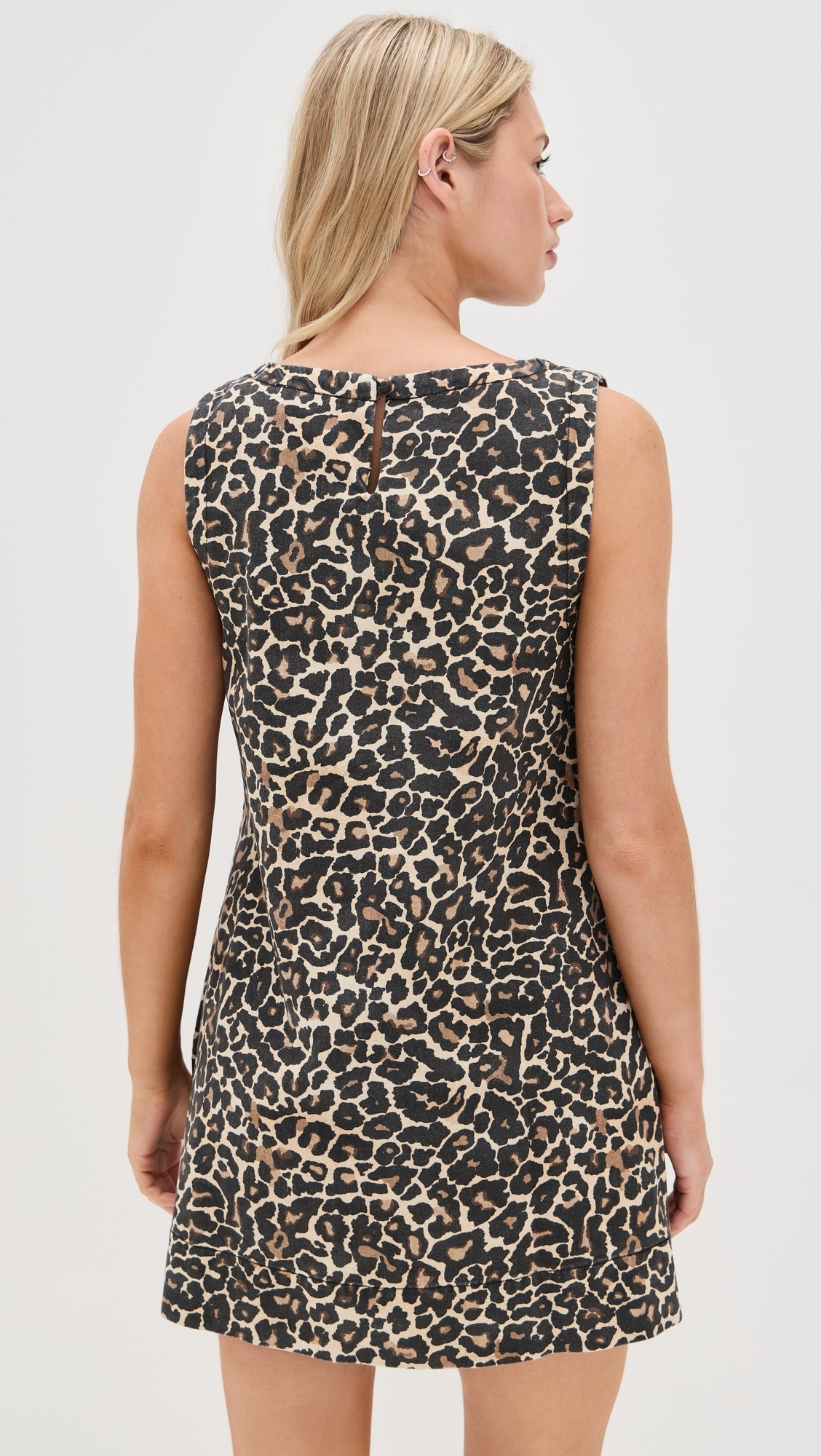 knee length dresses for ladies Spotted in Style Leopard Denim Mini Dress  Josie's Boutique