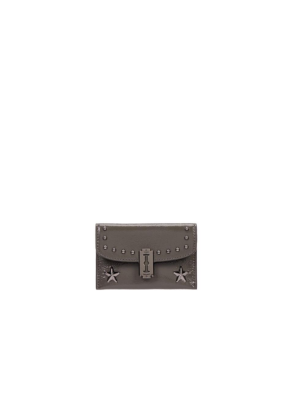 vunque Vintage Studded Textured Card Wallet [Ash Khaki]