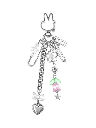 VVV Heart Ribbon Keyring