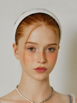 VVV Jacquard Ribbon Volume Hairband [WHITE]