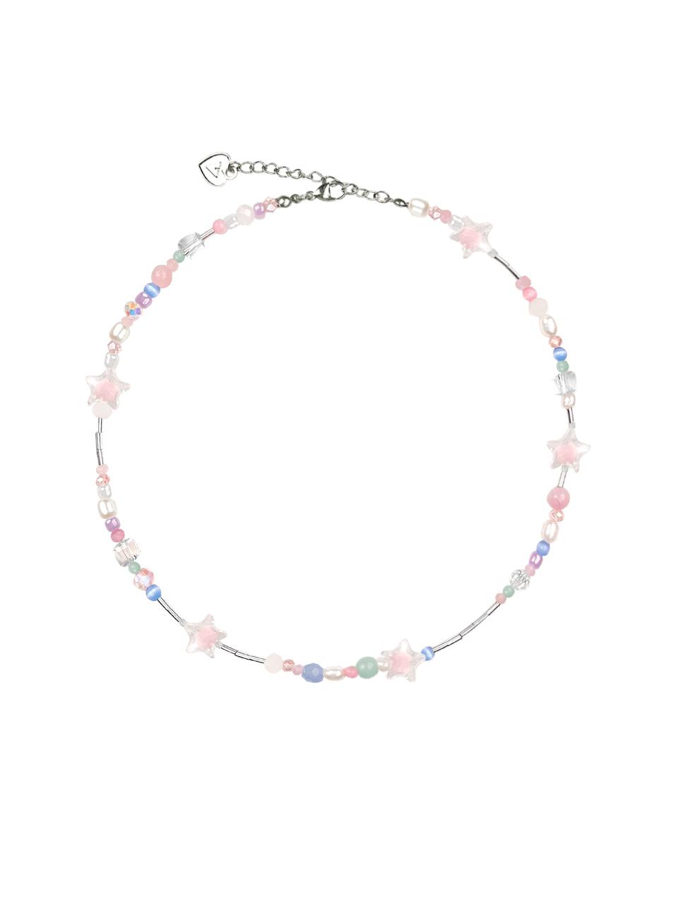VVV Pastel Star Mix Beads Necklace