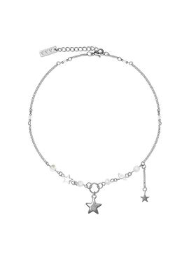 VVV Star Pendant Beaded Chain Surgical Necklace