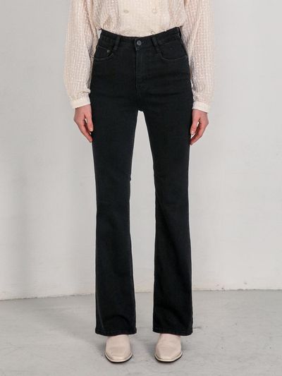 WAAR Long Semi Boots Cut Denim Pants - (2COLORS) [-6cm Short Version Added]