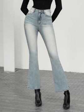 WAAR W1038 Sand Boots Cut Pants - LIGHT BLUE