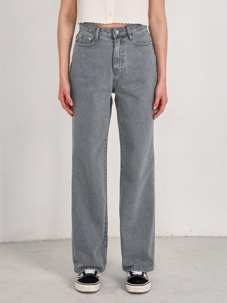 WAAR Wide Denim Pants _ Grey