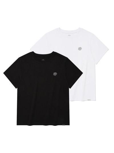 Wacky Willy 2PACK Lily Short Sleeve T-Shirt [White/Black]