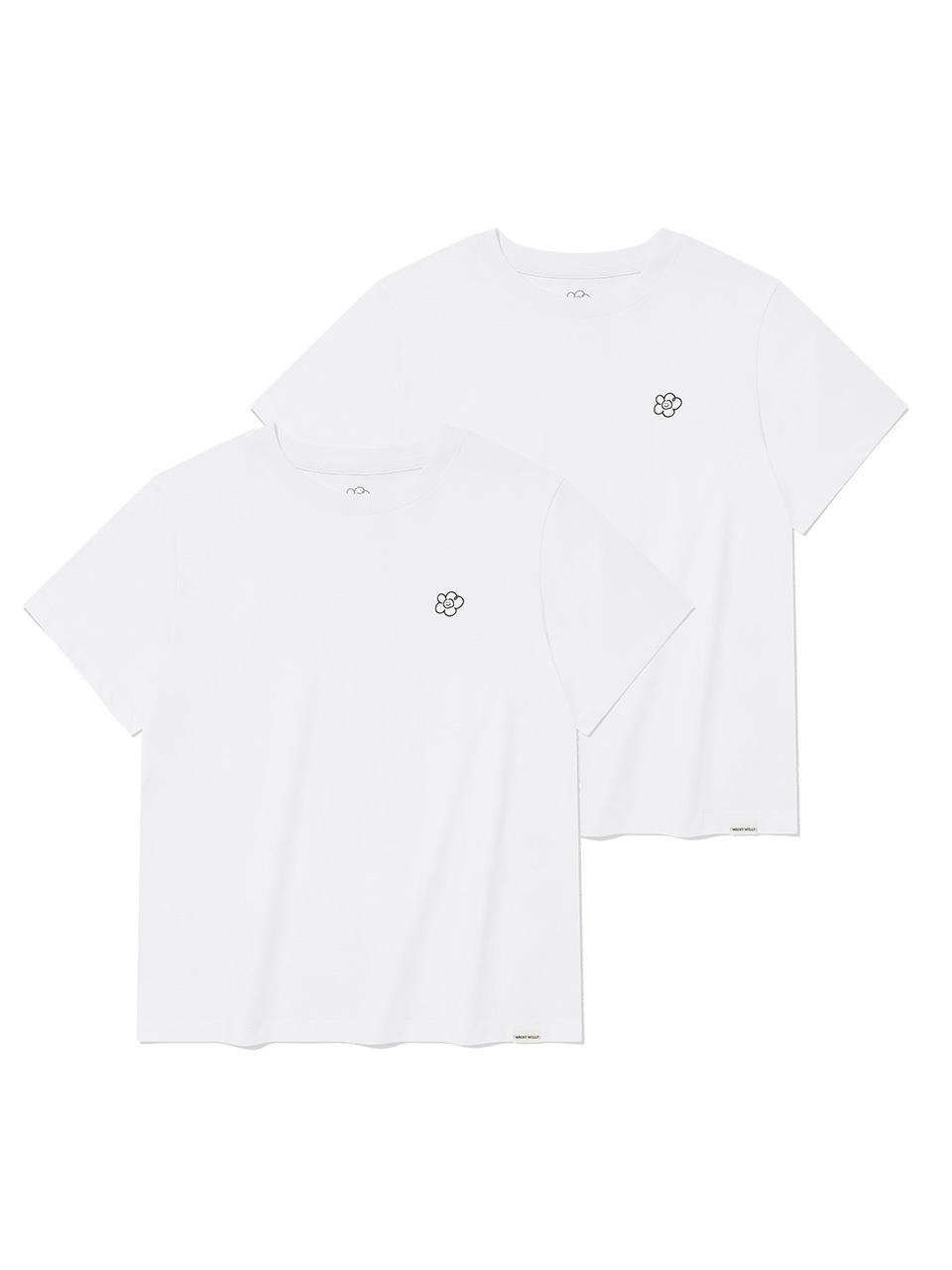 Wacky Willy 2PACK Lily Short Sleeve T-Shirt [White/White]