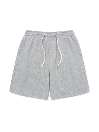 Wacky Willy Basic Cotton-Polyester Mid-Thigh Shorts [Melange Grey]