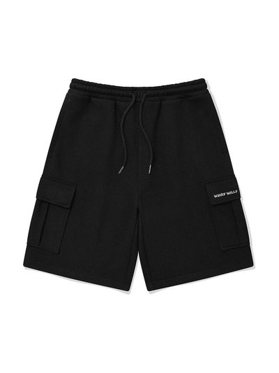 Wacky Willy Cargo Sweat Shorts [Black]