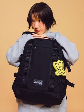 Wacky Willy Corduroy Webbing Backpack Black