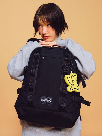 Wacky Willy Corduroy Webbing Backpack Black