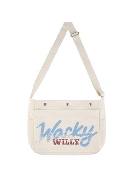 Wacky Willy Cotton Cross-body Versatile Eco Bag [Ivory]