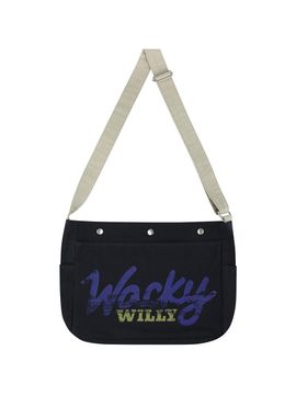 Wacky Willy Cotton Cross Body Eco Bag [Navy]
