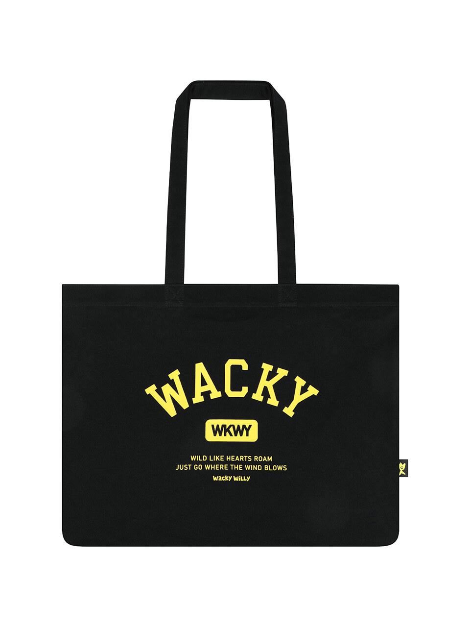 Wacky Willy Cotton Minimalist Daily Eco Bag [Black]