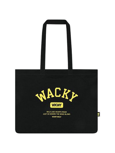 Wacky Willy Cotton Minimalist Daily Eco Bag [Black]