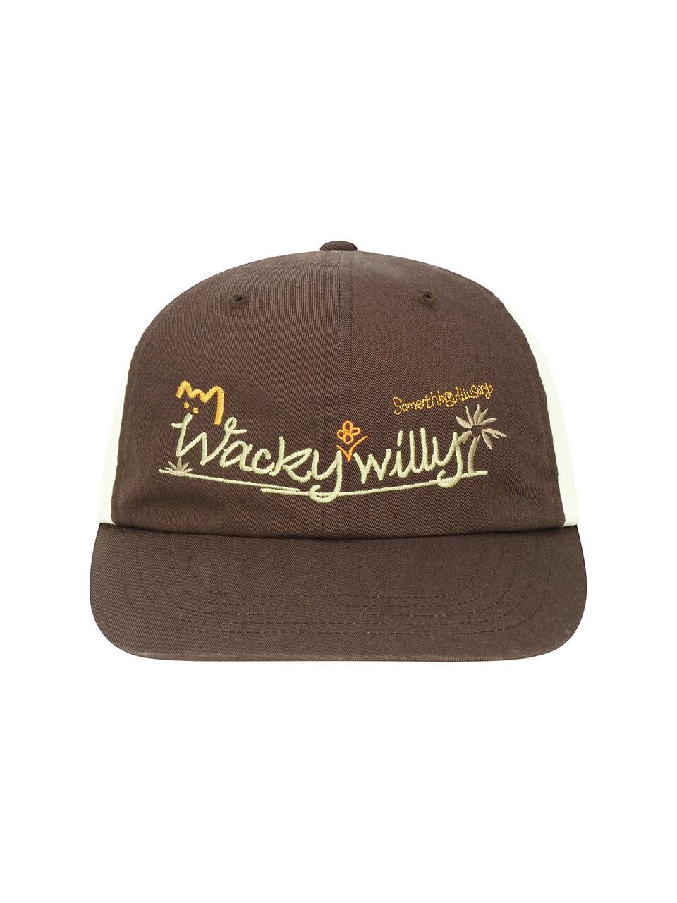 Wacky Willy Cotton Panel Palm Tree Cap [BROWN]