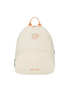 Wacky Willy Floral Embroidered Lightweight Mini Backpack [Ivory]