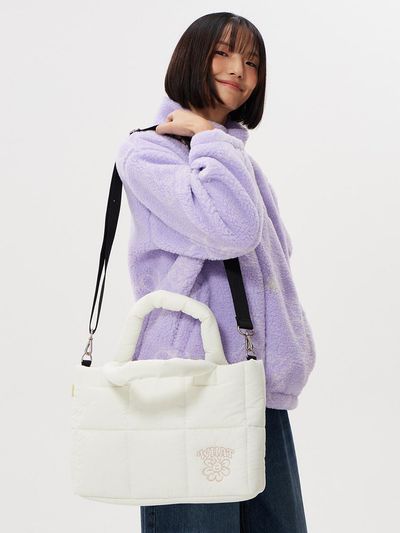Wacky Willy Flory Big Quilting Medium Padding Bag white