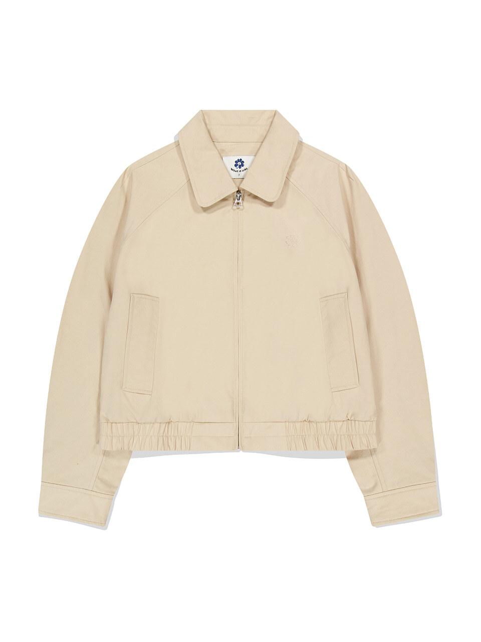 Wacky Willy Flory Collar Zip-up Jacket_Beige