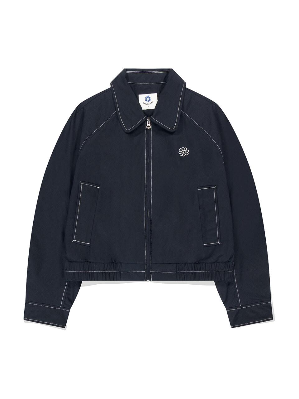 Wacky Willy Flory Collar Zip-up Jacket_Dark Navy