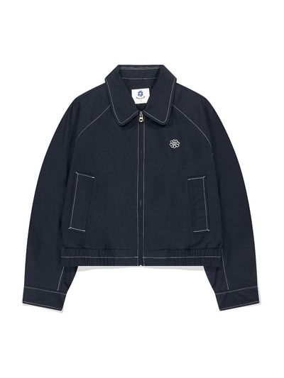 Wacky Willy Flory Collar Zip-up Jacket_Dark Navy