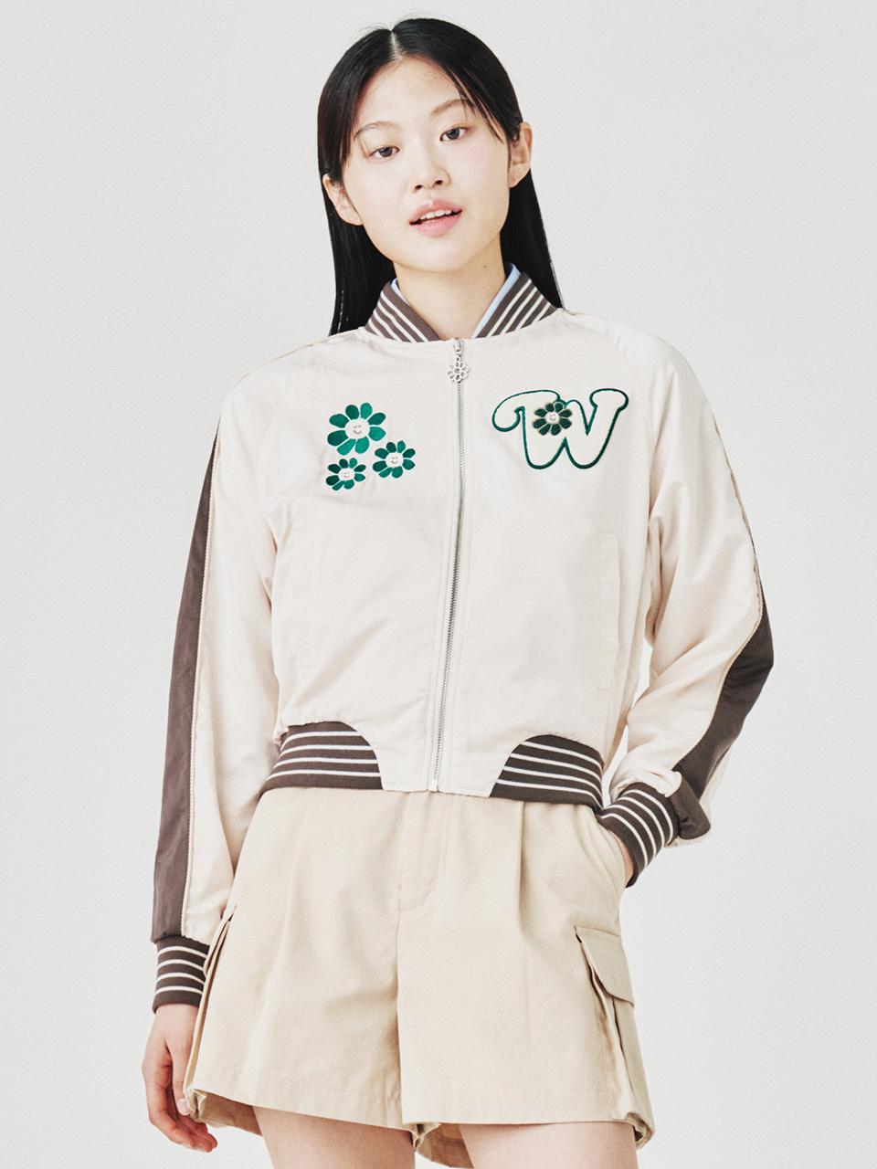 Wacky Willy Flory Embroidery Varsity Jacket